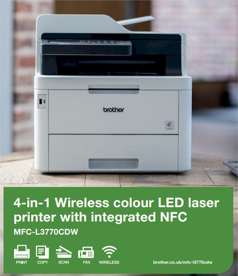 Brother MFC L3770CDW 24ppm A4 Colour Multifunction Laser Printer 1Y RT